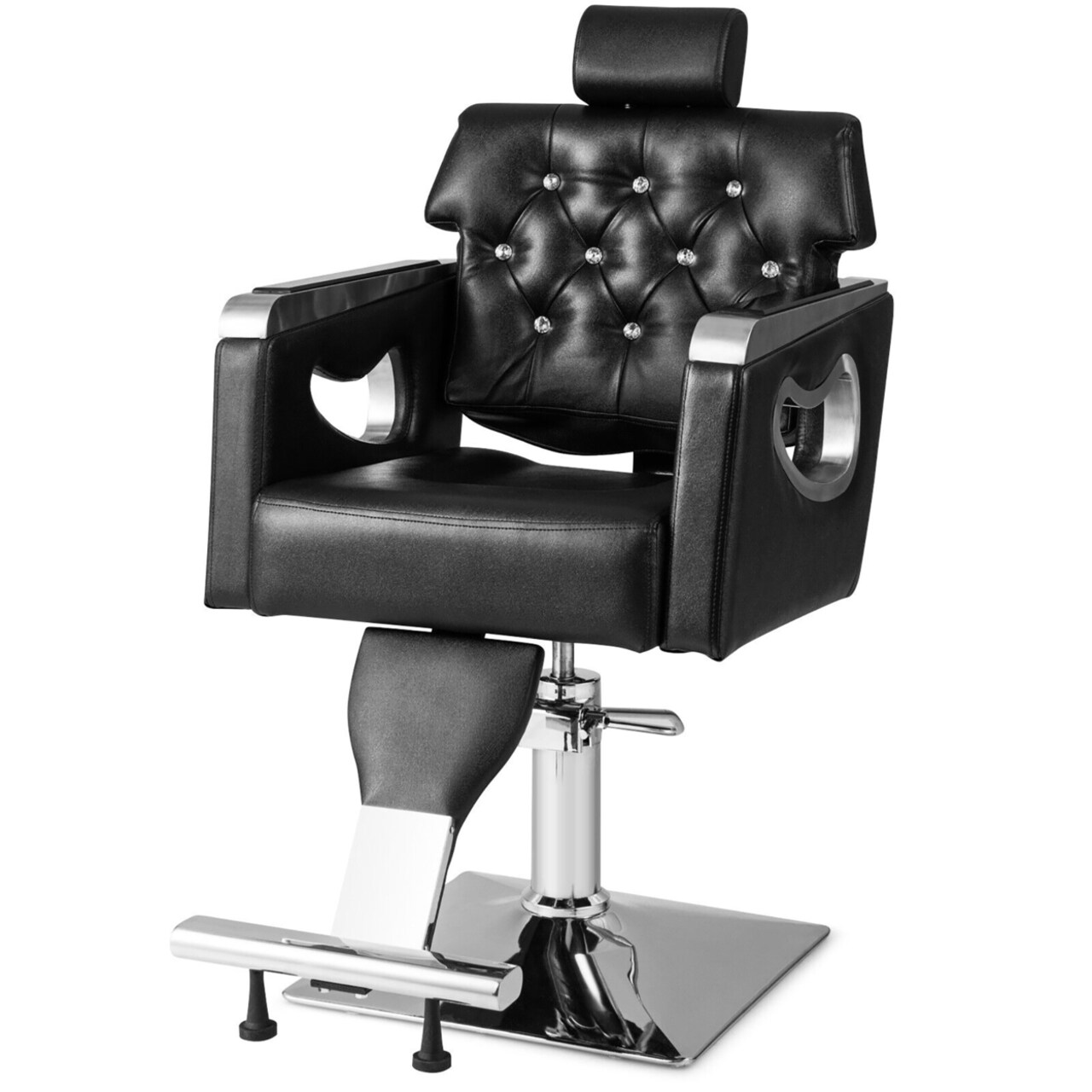 Adjustable Barber Chair Heavy-Duty Hydraulic Pump Salon Chair 360 Rotation
